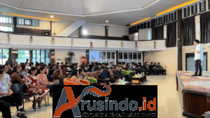 Suasana acara Build with AI Surabaya 2026 di ISTTS yang menghadirkan workshop dan konferensi teknologi kecerdasan buatan bersama pakar nasional dan internasional.